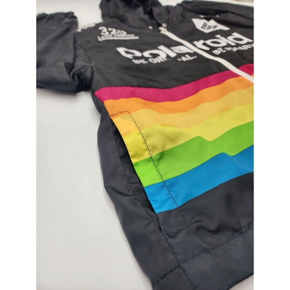 Polaroid Be Original Windbreaker Jacket with Colorful Rainbow Stripes Camera - Picture 7 of 16